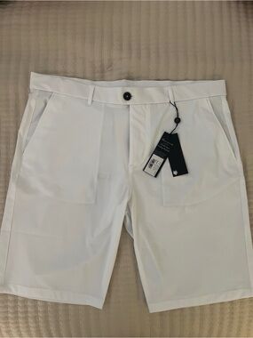 NWT Greyson Montauk Performance Golf Shorts - Artic White - Size 38